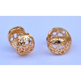 Fiigree Gold Hoop Earrings